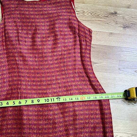 Vintage Danny Nicole Sheath Dress Pink Orange Mod Retro Made USA Size 10P preppy - Picture 9 of 10
